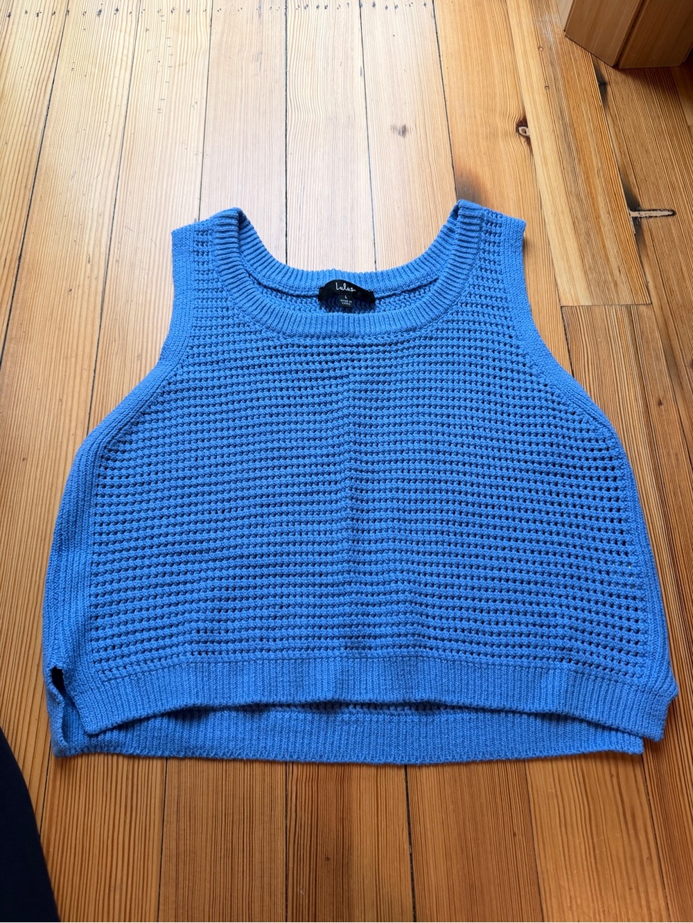 Lulu's Periwinkle Blue Knit Cropped Tank
